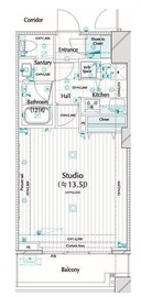 コンシェリア西新宿 18階 間取り図