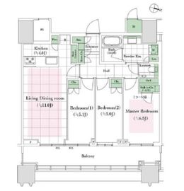 パークコート文京小石川ザ・タワー 18階 間取り図