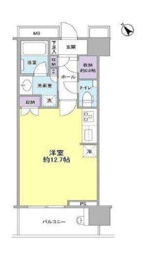 プリズムタワー 12階 間取り図