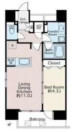 コスモグラシア根岸 1203 間取り図