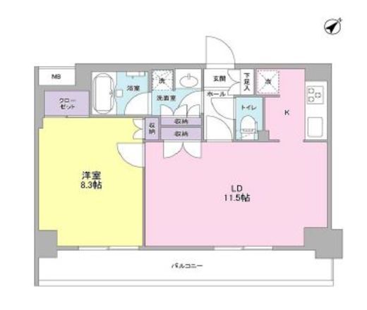 プラース千代田富士見 503 間取り図