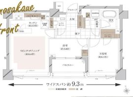 ピアース中野坂上パークフロント 3階 間取り図