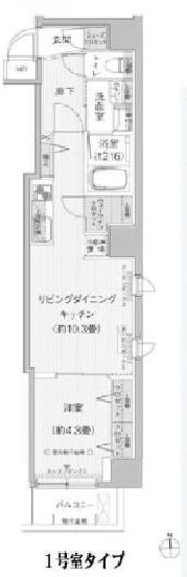 クリスタルパレス蒲西 301 間取り図