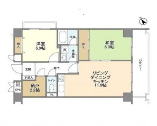 ボヌール東池袋 601 間取り図