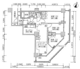 ジェイタワー西大井 9階 間取り図