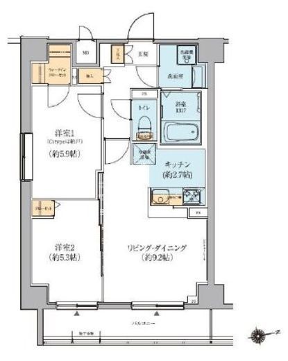 リージア経堂イーストプレイス 301 間取り図