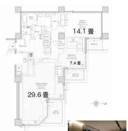 フォレストテラス鳥居坂 409 間取り図