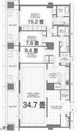 元麻布ヒルズ フォレストタワー 23階 間取り図