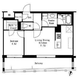 フレンシア学芸大学 1F1 間取り図