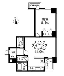 レジディアタワー麻布十番 2004 間取り図