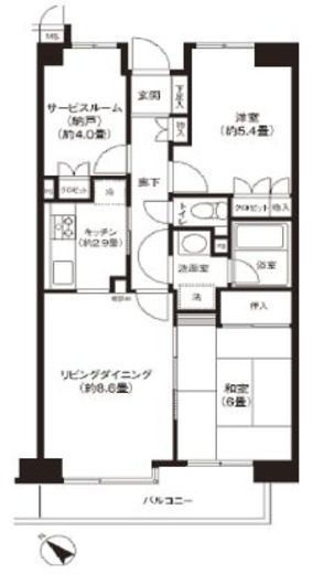 ステラメゾン武蔵小山 1階 間取り図