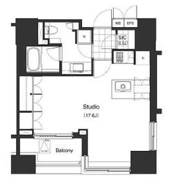 アパートメンツタワー麻布十番 304 間取り図