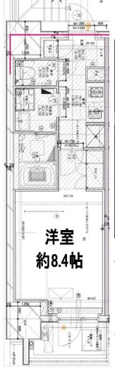ザ・プレイス駒込 802 間取り図