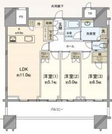 パークコート文京小石川ザ・タワー 38階 間取り図