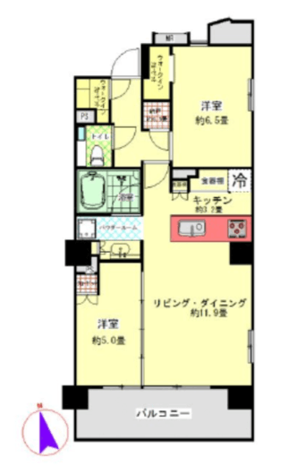 シティハウス神宮北参道 5階 間取り図