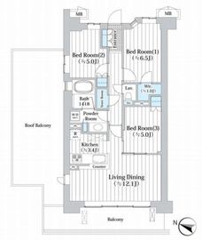 アビティグランデ砧 14階 間取り図