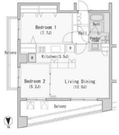 レジディア西麻布 713 間取り図