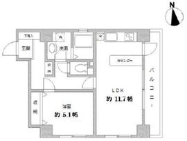 ラクラス田原町 1004 間取り図