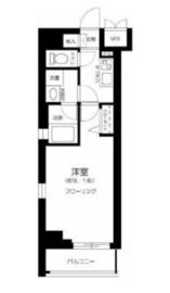 レガリス門前仲町パークサイド 6階 間取り図