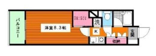 エフローレ日本橋 2階 間取り図