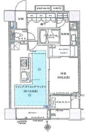 ライオンズクオーレ東京八丁堀 3階 間取り図