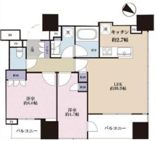 ウェリスタワー千代田岩本町 11階 間取り図