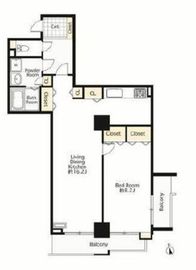 シーリアお台場 1-1802 間取り図