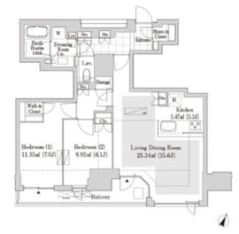 リブクオーレ神保町 1404 間取り図