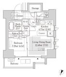 リブクオーレ神保町 1303 間取り図