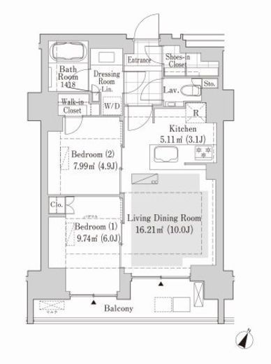 リブクオーレ神保町 1305 間取り図