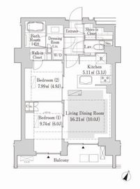 リブクオーレ神保町 1305 間取り図