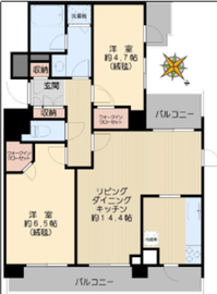 茗荷谷パークホームズ 13階 間取り図