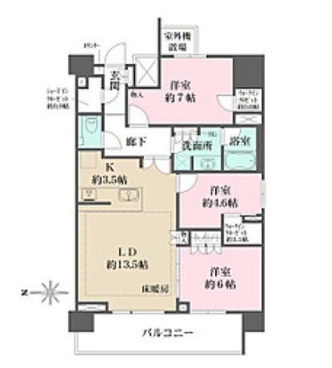 ザ・パークハウスアーバンス渋谷 14階 間取り図