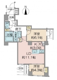 センチュリー初台 2階 間取り図