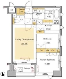 レゾンアレグレ 4階 間取り図