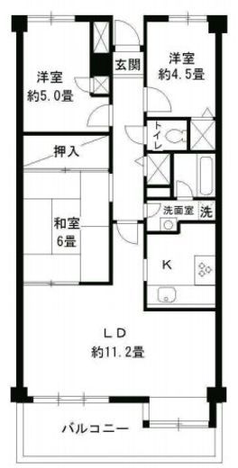 パークハイツ駒込 204 間取り図