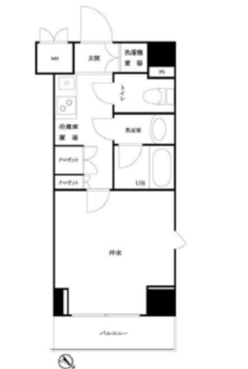 ルーブル三田 8階 間取り図