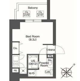 インプルーブ高輪台 303 間取り図