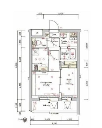 シーフォルム東新宿3 3階 間取り図