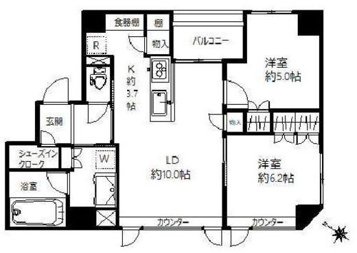 ベリスタ日本橋小伝馬町 2階 間取り図