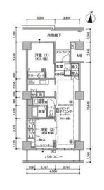 東雲キャナルコートCODAN 21-1207 間取り図