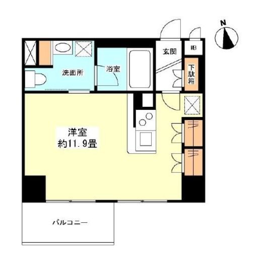 グランカーサ新宿御苑 304 間取り図