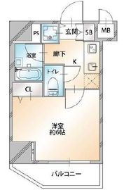 コンシェリア新橋 13階 間取り図