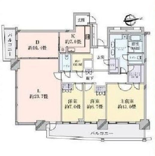 クレストプライムタワー芝 35階 間取り図