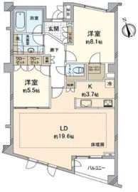 パークハウス外苑西 2階 間取り図