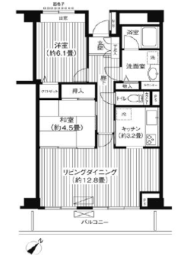 メゾン芝浦 704 間取り図