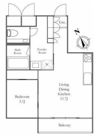 フォーリア西麻布CASA 404 間取り図