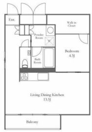 フォーリア西麻布CASA 403 間取り図