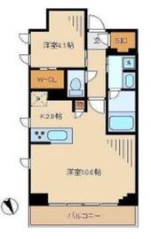 ピアース中野坂上パークフロント 2階 間取り図