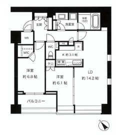 グランスイート麻布台ヒルトップタワー 3階 間取り図